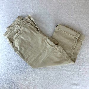 ❤️ Christopher & Banks Khaki Cuffed Capri Pants Womens 8